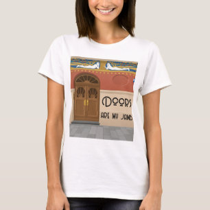 Camiseta Puertas Son Mi Jamba   Arte Nouveau de Bloque de C