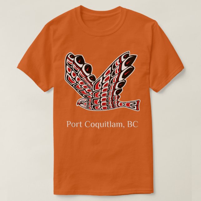 Camiseta Puerto Coquitlam Pájaro nativo Hawk de Prey A (Diseño del anverso)