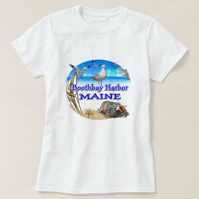 Camiseta Puerto de Boothbay (Diseño del anverso)