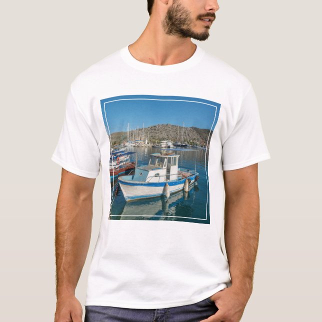 Camiseta Puerto de Bozburun cerca de Marmaris, Turquía (Anverso)