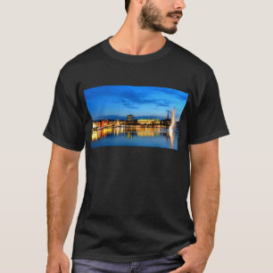 Camiseta Puerto de Hamburgo Hafen Deutschland Alster Noche