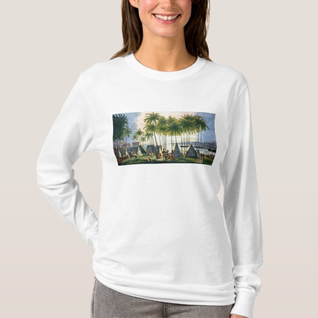 Camiseta Puerto de Hanarourou en las islas de bocadillo (Anverso)