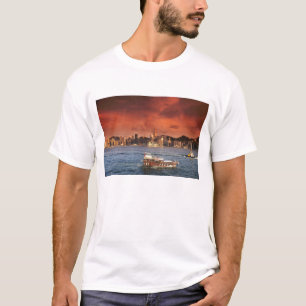 Camiseta Puerto de Hong Kong al atardecer