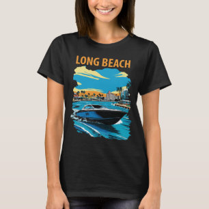 Camiseta Puerto de Long Beach California Viaje en Barco