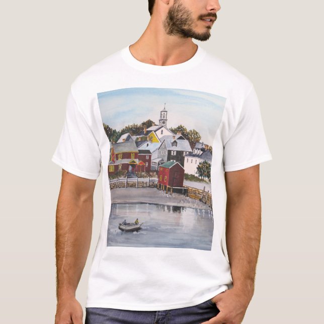 Camiseta Puerto de Portsmouth, New Hampshire (Anverso)