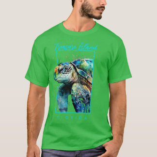 Camiseta Puerto de tortugas marinas de Treasure Island Flor
