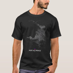 Camiseta puerto del principe haiti mapa de la ciudad viaje 