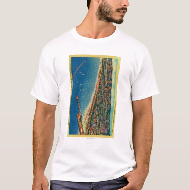 Camiseta Puerto del yate, las palizadas, y Santa Mónica (Anverso)