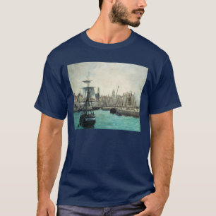 Camiseta Puerto en Calais por Manet, Arte Impresionismo Vin