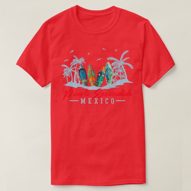Camiseta Puerto Escondido México Surfista Surfista (Diseño del anverso)