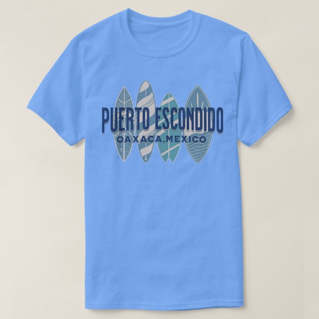 Camiseta Puerto Escondido Oaxaca México Big Wave Surfing 1 (Diseño del anverso)
