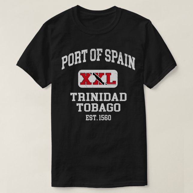 Camiseta Puerto España Trinidad y Tobago XXL Athletic des (Diseño del anverso)