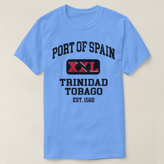 Camiseta Puerto España Trinidad y Tobago XXL Athletic des (Diseño del anverso)