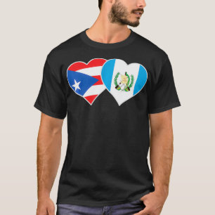 Camiseta Puerto guatemalteco de bandera puertorriqueña Cora