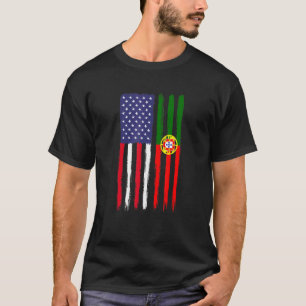 Camiseta Puerto patriótico de bandera media estadounidense