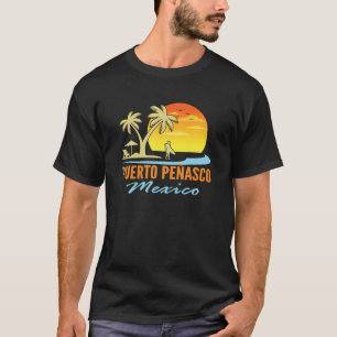 Camiseta Puerto Penasco México Playa Palmeras Sunset Ocea