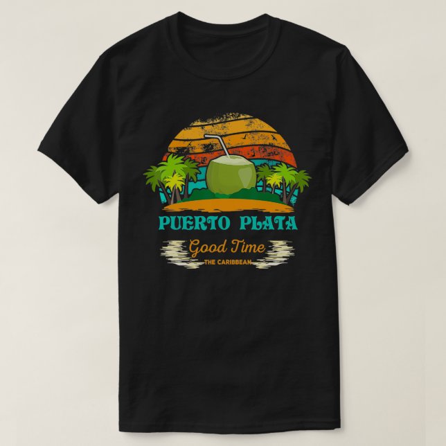 Camiseta Puerto Plata República Dominicana Viaje Retro Soub (Diseño del anverso)