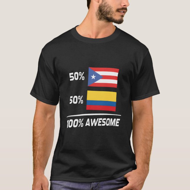 Camiseta Puerto Rican Colombian Flag Puerto Rico Colombia (Anverso)