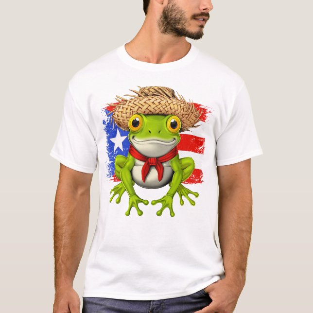 Camiseta Puerto Rican Coqui Frog (Anverso)