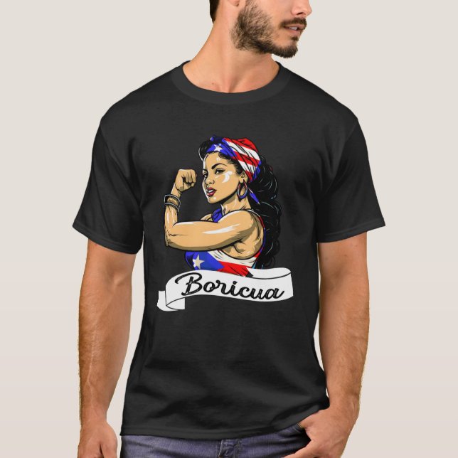 Camiseta Puerto Rican Girl Boricua Puerto Rico Flag Pride W (Anverso)