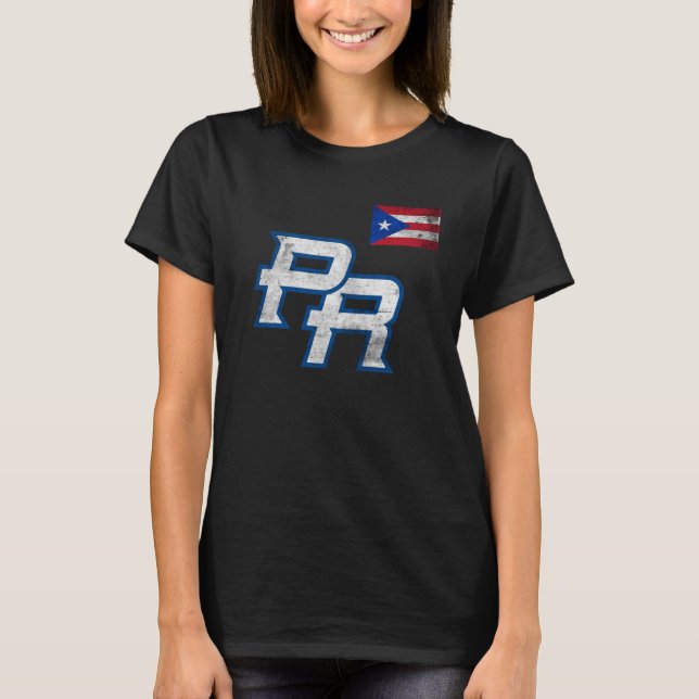 Camiseta Puerto Rico 2023 Bandera de Béisbol Orgullo PR Bor (Anverso)