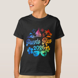 Camiseta Puerto Rico 2026 Vacaciones Playa Tie Dye Viaje Ve