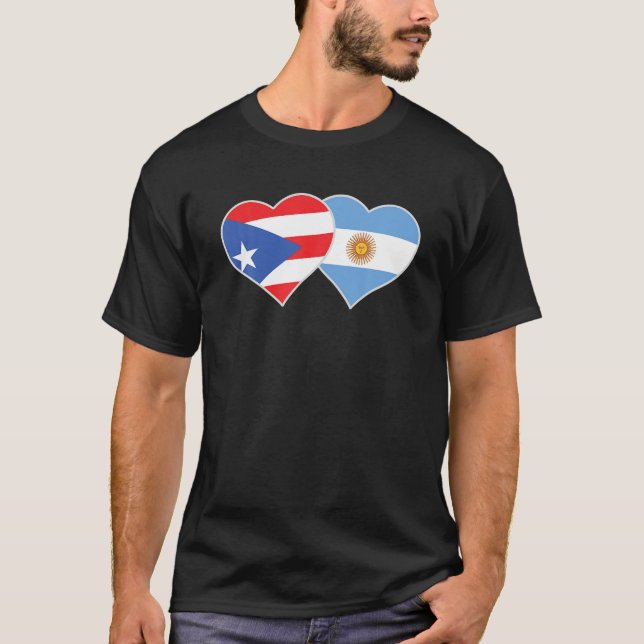 Camiseta Puerto Rico Argentina Bandera Puerto Rico Argentin (Anverso)