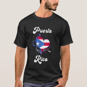 Camiseta Puerto Rico Bandera boricua Corazón raíces puertor