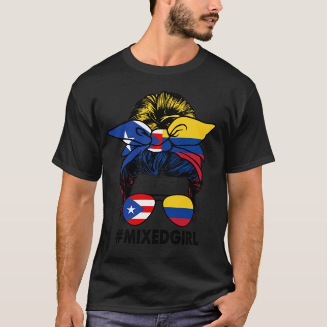 Camiseta Puerto Rico Bandera Colombia Puerto Rico M (Anverso)