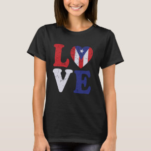Camiseta Puerto Rico Bandera de amor Bandera de Corazón Pue