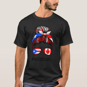 Camiseta Puerto Rico Bandera de Canadá Mess canadiense puer