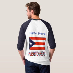 Camiseta Puerto Rico Bandera de Puerto Rico Azul Personaliz