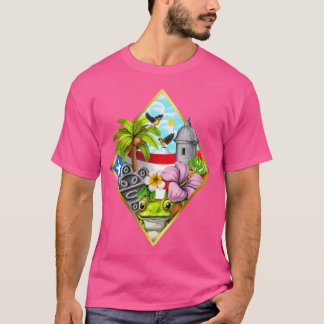 Camiseta Puerto Rico Boricua Coqui Frog Taino Sun Puerto Ri