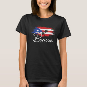 Camiseta Puerto Rico Boricua Orgullo de Bandera Puertorriqu