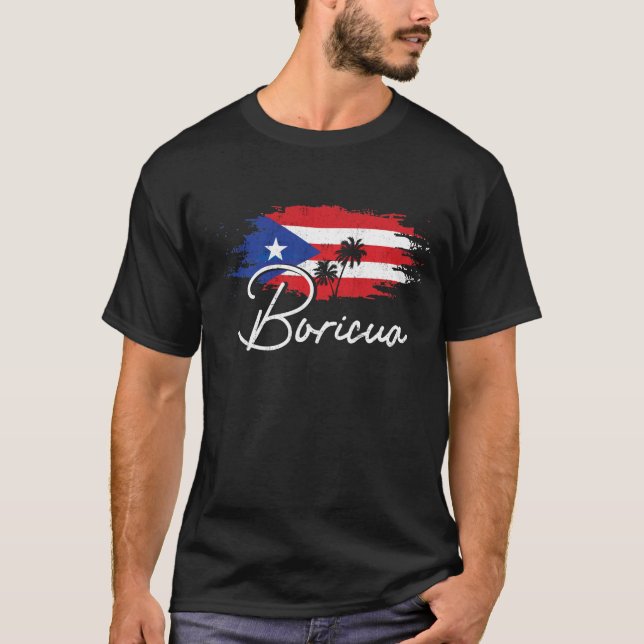 Camiseta Puerto Rico Boricua Puerto Rican Flag Pride (Anverso)