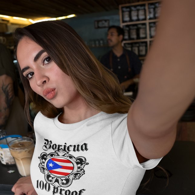 Camiseta Puerto Rico Boricua Taino Logo (puerto rico boricua girl t shirt)