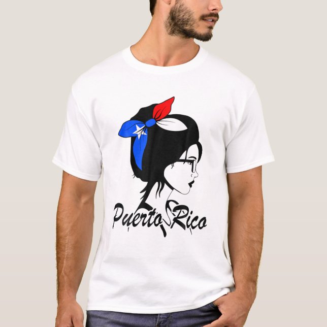 Camiseta Puerto Rico Chica mujer puertorriqueña puertorique (Anverso)