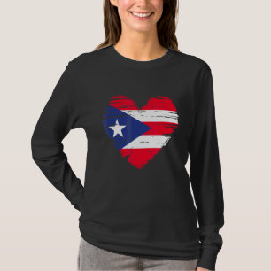 Camiseta Puerto Rico Corazón Bandera de Puerto Rico Pri