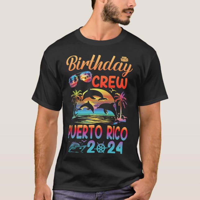 Camiseta Puerto Rico Cumpleaños Vacation 2024 Coincidencia  (Anverso)