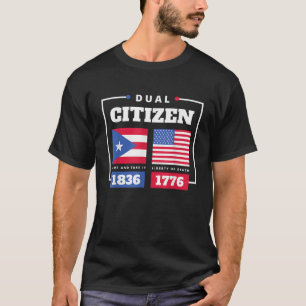 Camiseta Puerto Rico Doble ciudadano estadounidense regalo