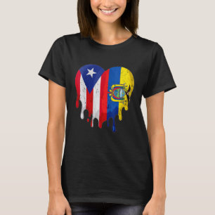 Camiseta Puerto Rico Ecuador Bandera Corazón Ciudadano Crec
