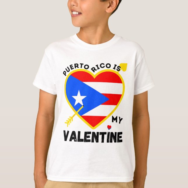 Camiseta Puerto Rico es mi El día de San Valentín de San Va (Anverso)
