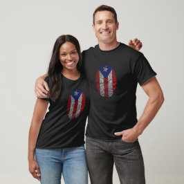 Camiseta Puerto Rico fingerprint flag
