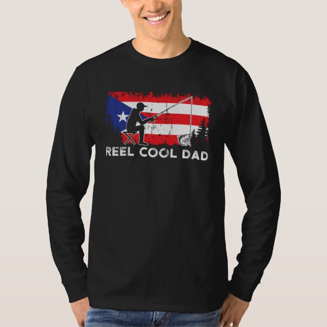 Camiseta Puerto Rico Flag Cool Dad Fishing Fisherman Father (Anverso)