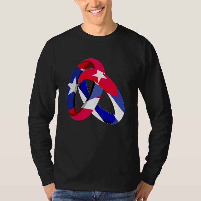 Camiseta Puerto Rico Flag Cuba Grown Ring Marriage Wedding (Anverso)