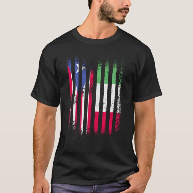 Camiseta Puerto Rico Flag Italy Grown Country Flags Stripes (Anverso)