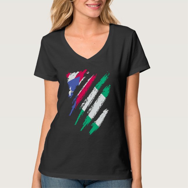 Camiseta Puerto Rico Flag Nigeria Grown Patriot Country Str (Anverso)