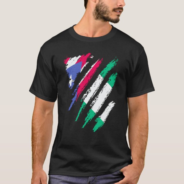 Camiseta Puerto Rico Flag Nigeria Grown Patriot Country Str (Anverso)