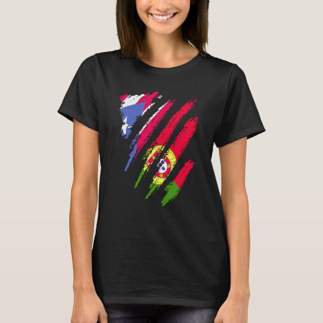 Camiseta Puerto Rico Flag Portugal Grown Patriot Country St (Anverso)