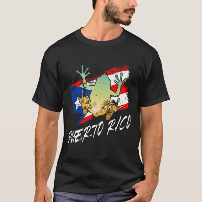 Camiseta Puerto Rico Frota raíces puertorriqueñas Coqui Tai (Anverso)